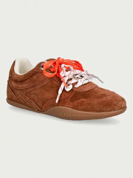 Guess sneakers pentru femei din piele întoarsă maro