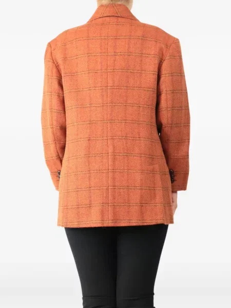 Sacou Weekend Max Mara în carouri portocaliu