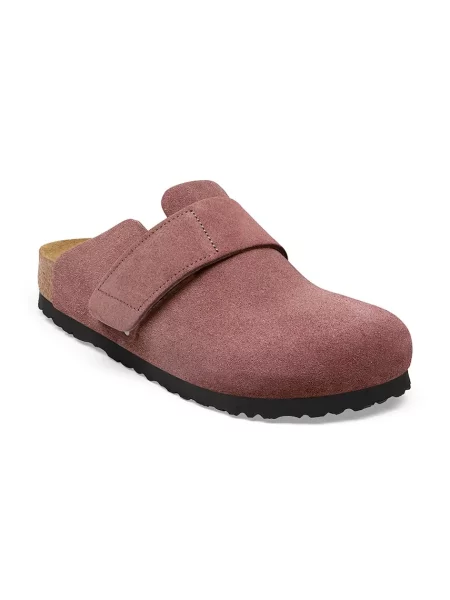 Klapki Birkenstock skórzane różowe