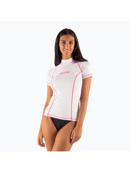 Дамска тениска за плуване SEAC T-Sun бяла