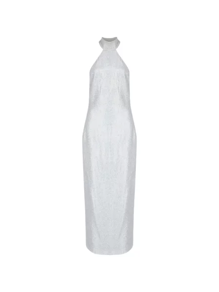 Rochie maxi Zeynep Arcay cu paiete cu gât halter gri