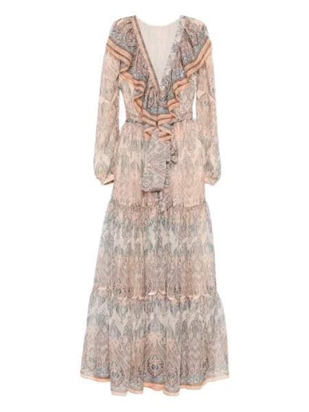 Rochie maxi Miau By Clara Rotescu cu imagine cu model paisley de costum