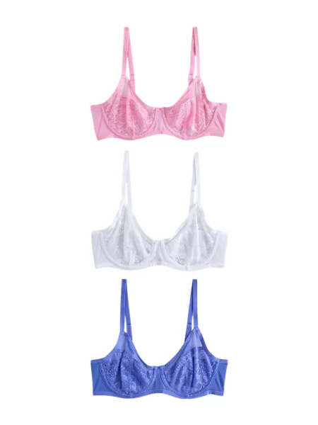 Next Sutien albastru / roz alb