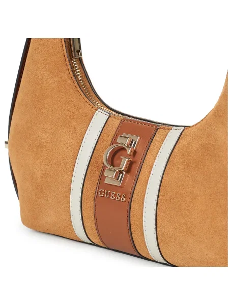 Geanta de piele Guess din piele maro