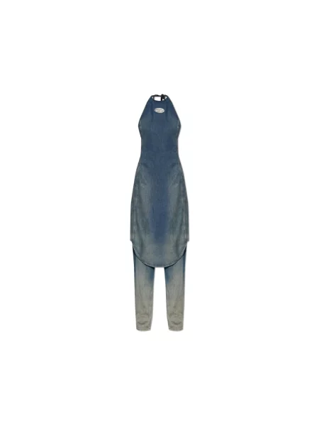 Kombinezon jeansowy Diesel niebieski