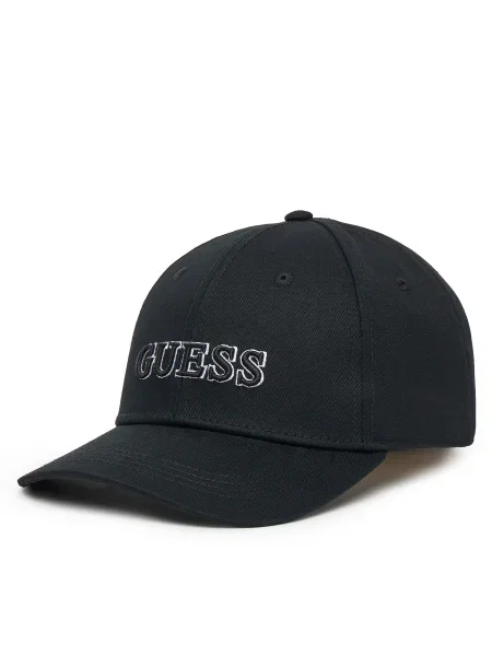 Шапка с козирка Guess черно