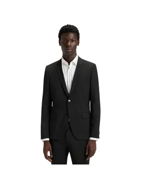 Sacou Boss de lână negru