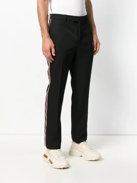 Ριγέ παντελόνι Calvin Klein μαύρο