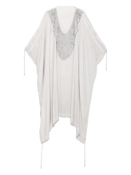 Rochie Isaac Sellam Experience cu decolteu în V de costum gri