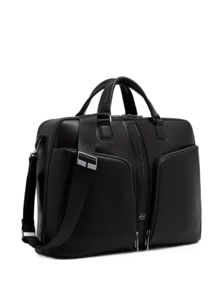 Laptoptáska Piquadro autogrammal fekete