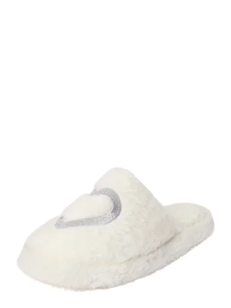 Trendyol Papuci de casă ecru / argintiu gri