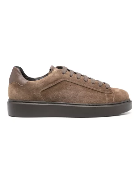 Sneakersy Doucal's zamszowe brązowe