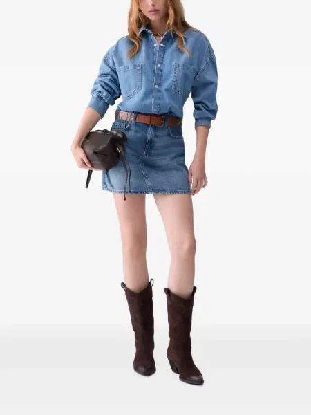Scurt cu centură rochie din denim Liu Jo albastru