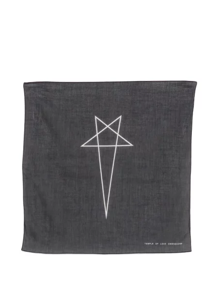 Fular Rick Owens Drkshdw cu imagine negru