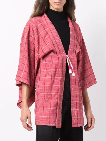 Kostkovaná retro bunda A.n.g.e.l.o. Vintage Cult červená