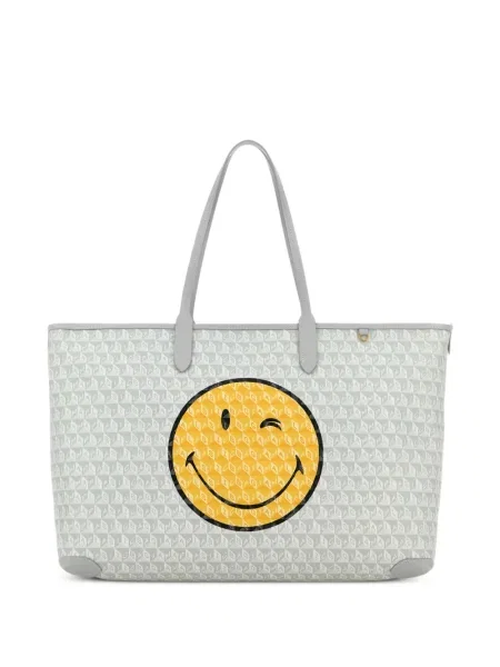 Geantă Anya Hindmarch din canvas alb