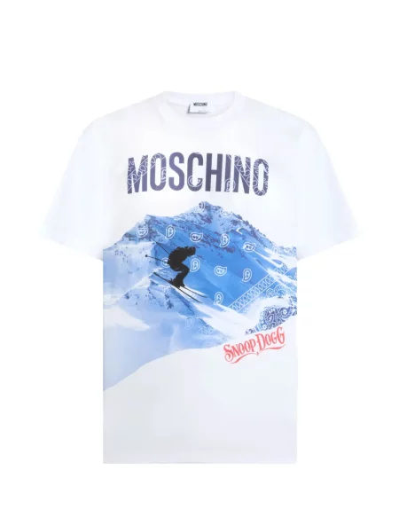 Tricou Moschino cu imagine alb