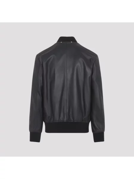 Kurtka skórzana Paul Smith czarna