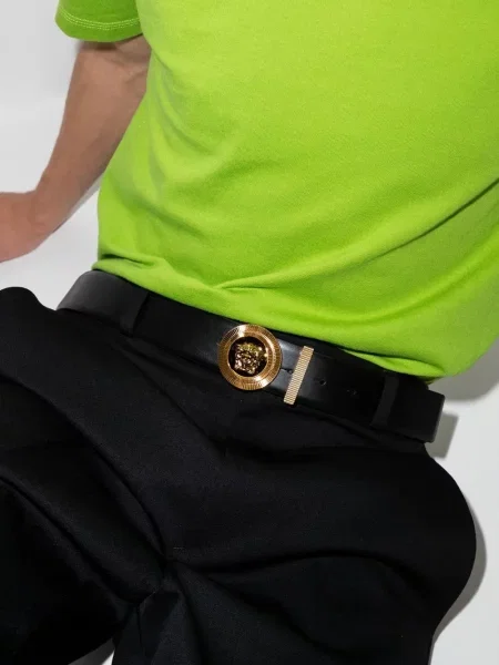 Pásek Versace s přezkou černý