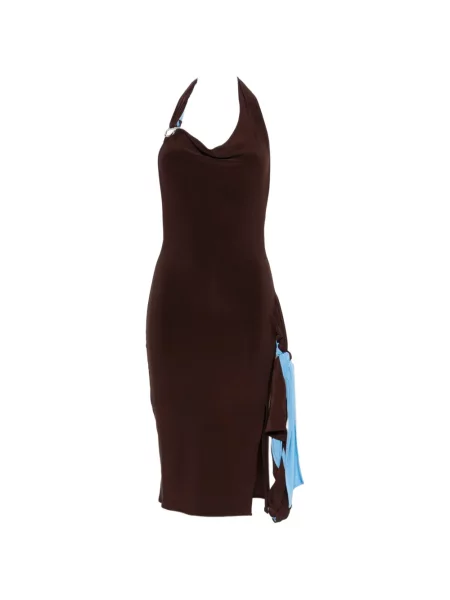 Миди рокля Coperni кафяво