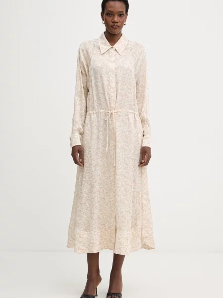 Trussardi sukienka letnia z beżowa