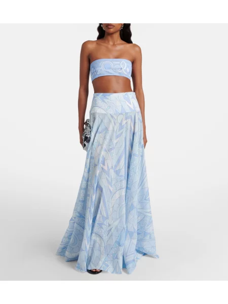 Fusta maxi Pucci albastru