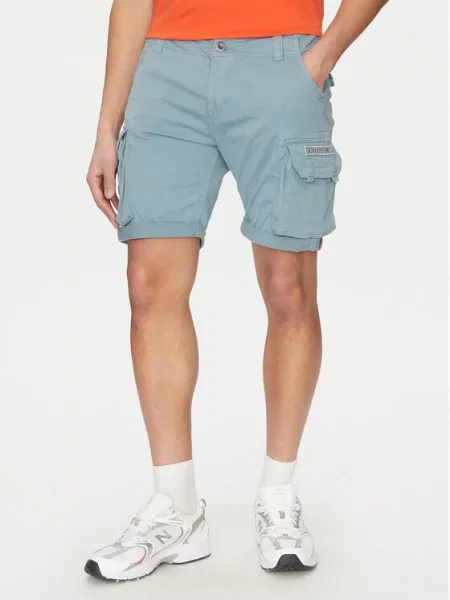 Alpha Industries Szorty materiałowe Crew niebieski