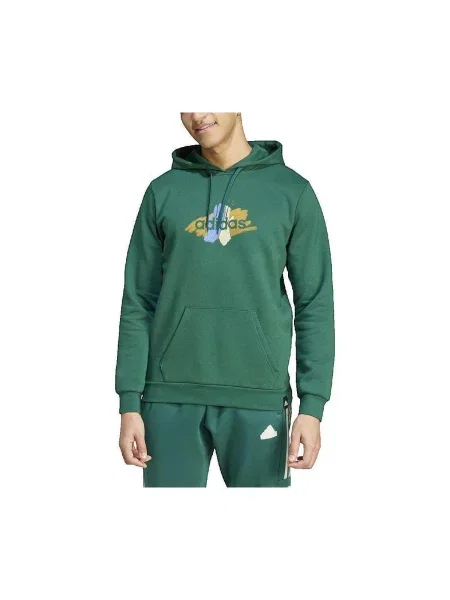 Grafika mikina Adidas zelená