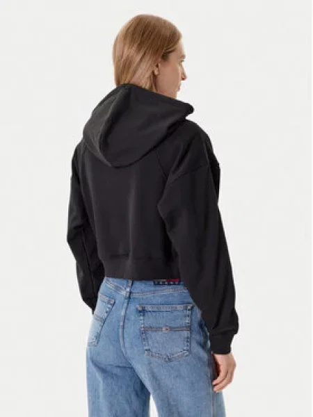 Tommy Jeans Džemperis Linear Boxy Fit juoda