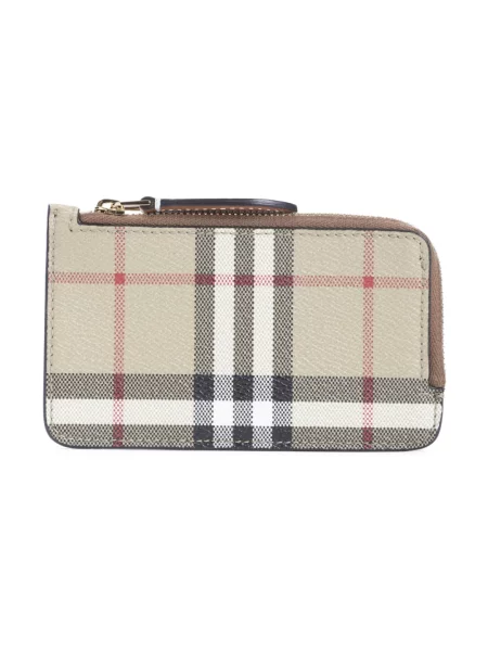 Portfel Burberry z nadrukiem płócienny beżowy