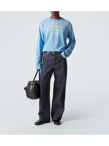 Blugi cu picior larg Acne Studios albastru