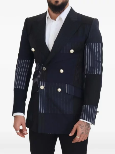 Dvouřadé sako Dolce & Gabbana modré