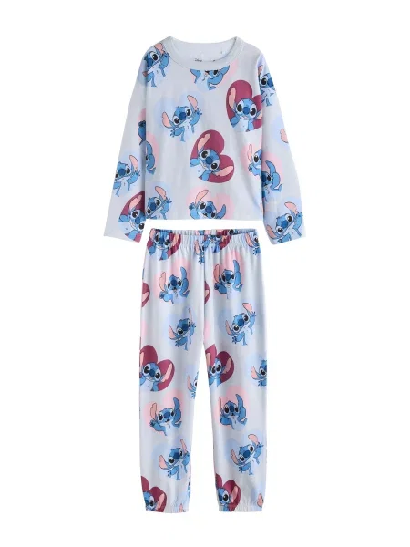 Next Pijamale Lilo & Stitch albastru / albastru deschis / roz / burgundy roșu