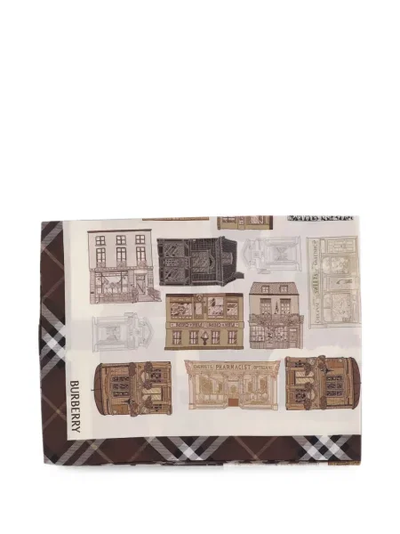 Fular Burberry de mătase cu imagine