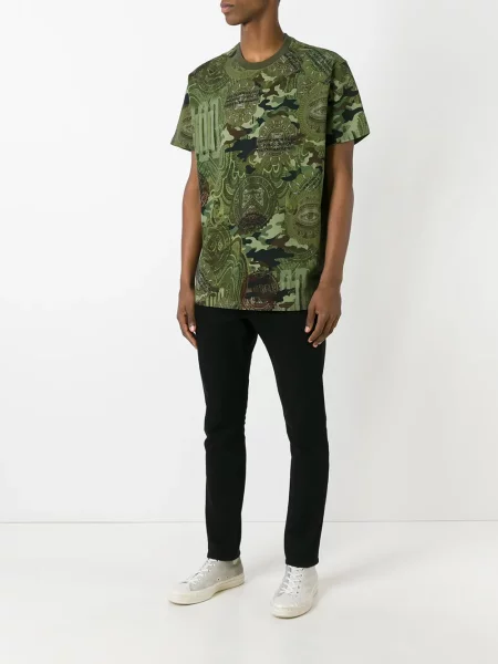 Tricou Givenchy cu imagine cu model camuflaj verde