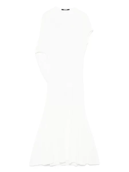 Rochie midi Jacquemus până la genunchi de costum alb