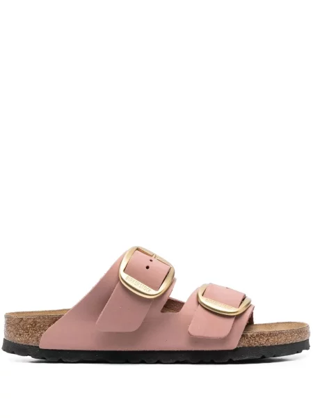 Sandale Birkenstock din piele cu cataramă roz