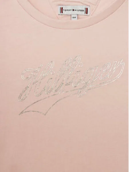Tommy Hilfiger Majica Hilfiger Script Tee S/S roza