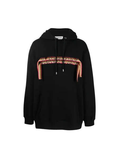 Bluza z kapturem Lanvin z kapturem czarna