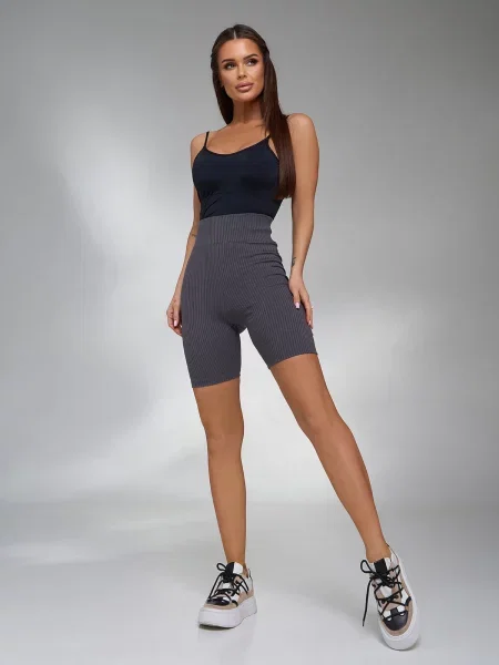 Велосипедки ISSA Plus темно-сірий комбінований верх сірі