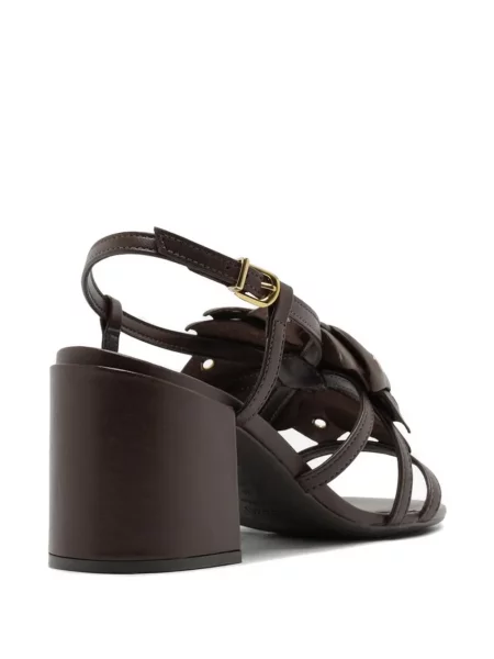 Sandale Arezzo cu model floral maro