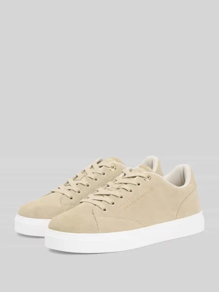 Sneakersy o niskim kroju z naturalnej skóry Tommy Hilfiger beżowe