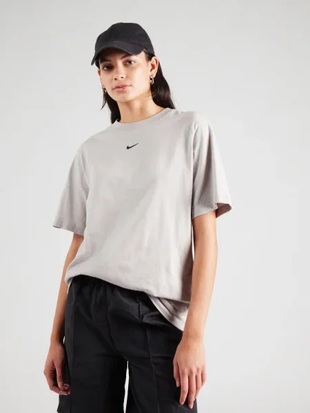 Nike Sportswear Marškinėliai Essentials šviesiai pilka juoda