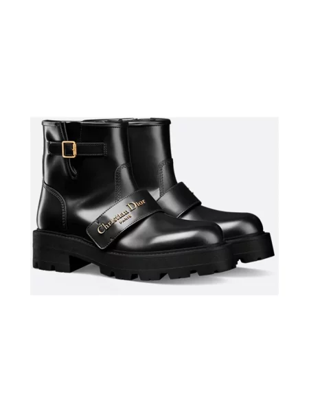 Buty do kostki Dior skórzane czarne