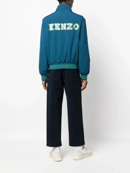 Raštuotas striukė Kenzo mėlyna