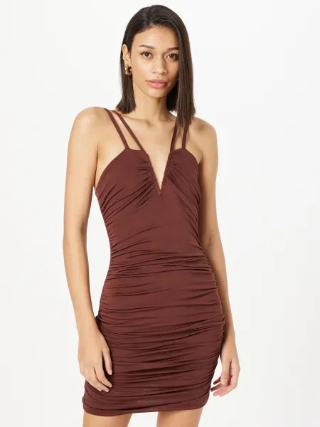 Misspap Rochie de cocktail ciocolatiu
