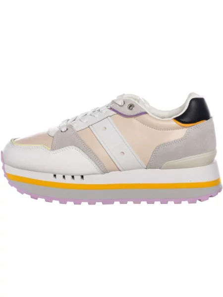 Sneakersy Blauer skórzane białe