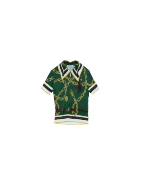 Bluzka Acne Studios z nadrukiem plisowana zielona