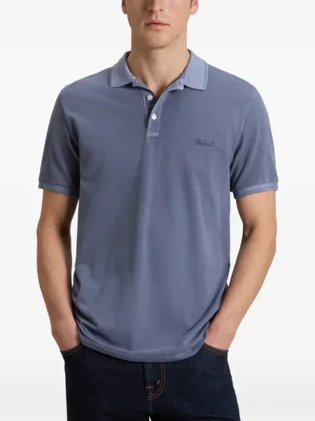 Tricou polo Woolrich albastru