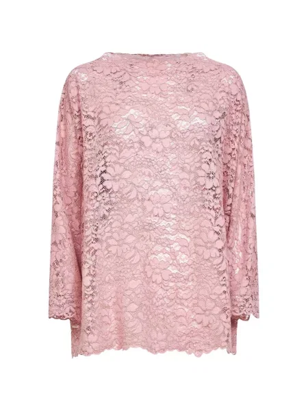Bluzka koronkowa Gianluca Capannolo koronkowa różowa